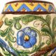 Ceramic pot, Perugia Italy, flower and bird decoration