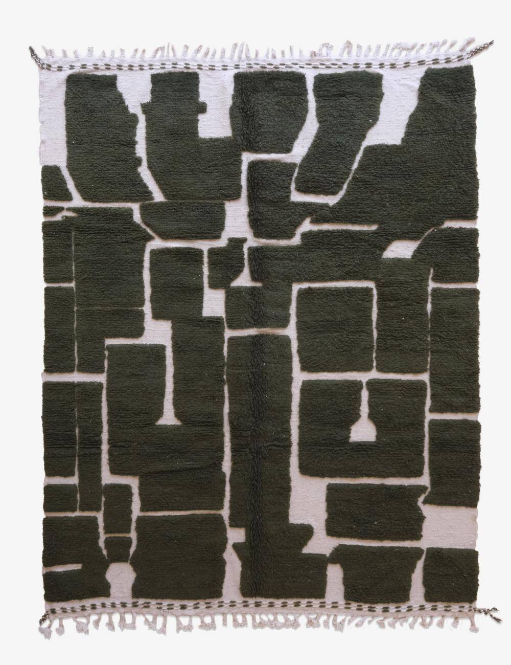 Contemporary Green Rug - 294 x 216 cm