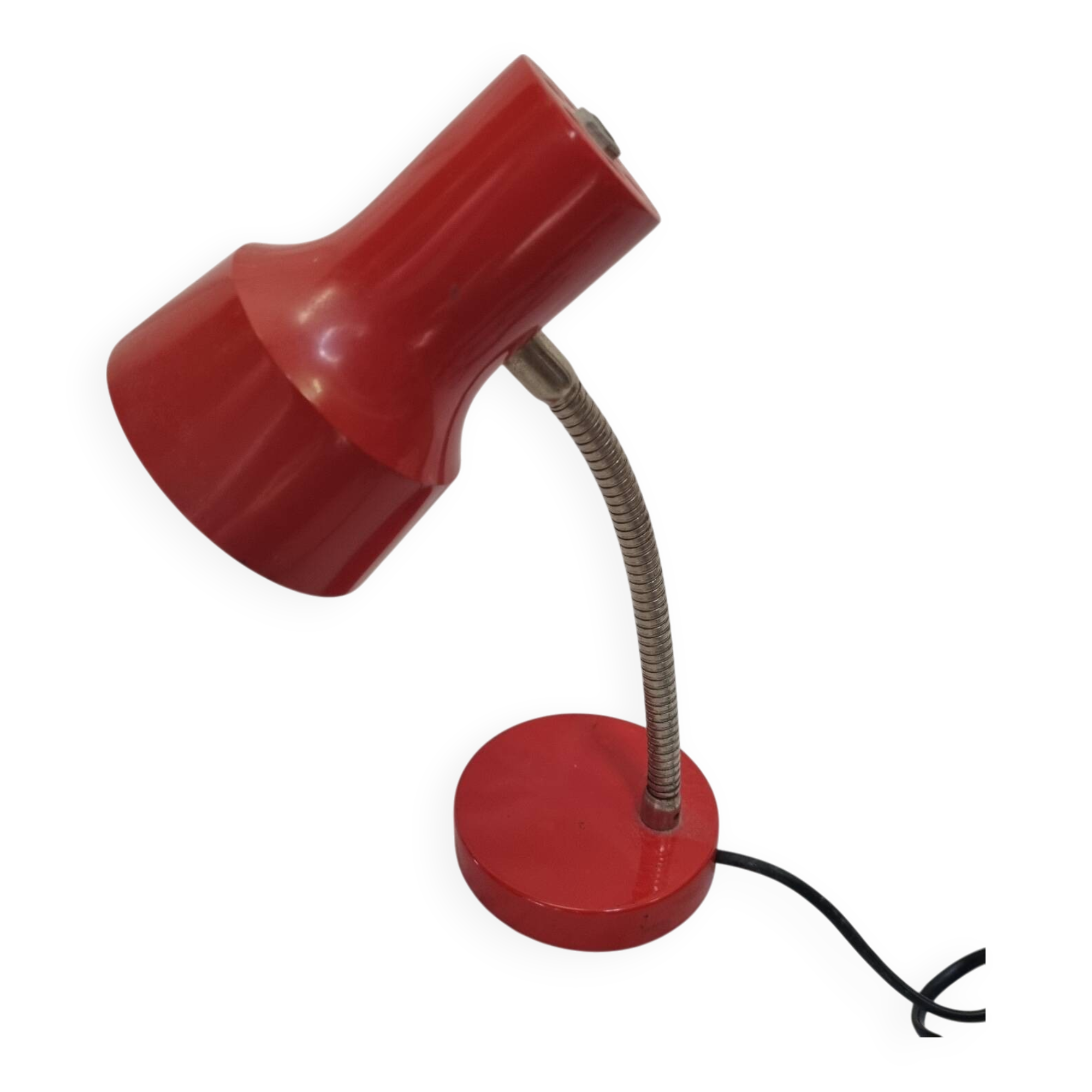 Orange metal articulated lamp from 1970