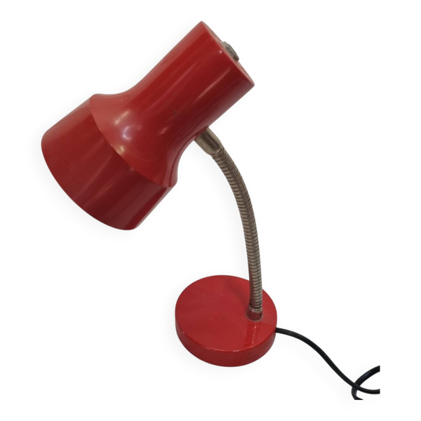 Lampe articulée métal orange de 1970