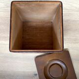 Set of 4 wooden spice jars