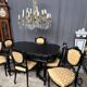Dining room set consisting of a table and six chairs from the Napoleon III period.