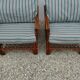 Pair of glacier blue rattan armchairs French Riviera vintage ép