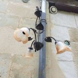 3-spoke glass paste chandelier