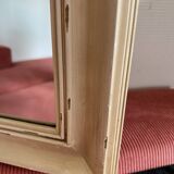 Miroir en bois couleur ivoire effet vieilli