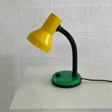 Lampe de bureau industriel jaune et verte