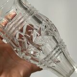 Chiseled crystal vase