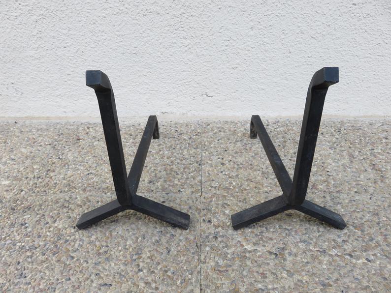 Pair of zoomorphic minimalist channels 60s