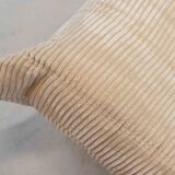 Togo chaise lounge in white corduroy fabric attributed to Michel Ducaroy for Ligne Roset, 1974