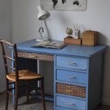 Vintage blue horizon desk