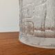 Grand vase ou bol vintage en verre avec ornements sud-américains/Inca