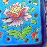 CLOISONNÉ DE LONGWY SOUS PLATE - RARE DÉCOR by LONGWY