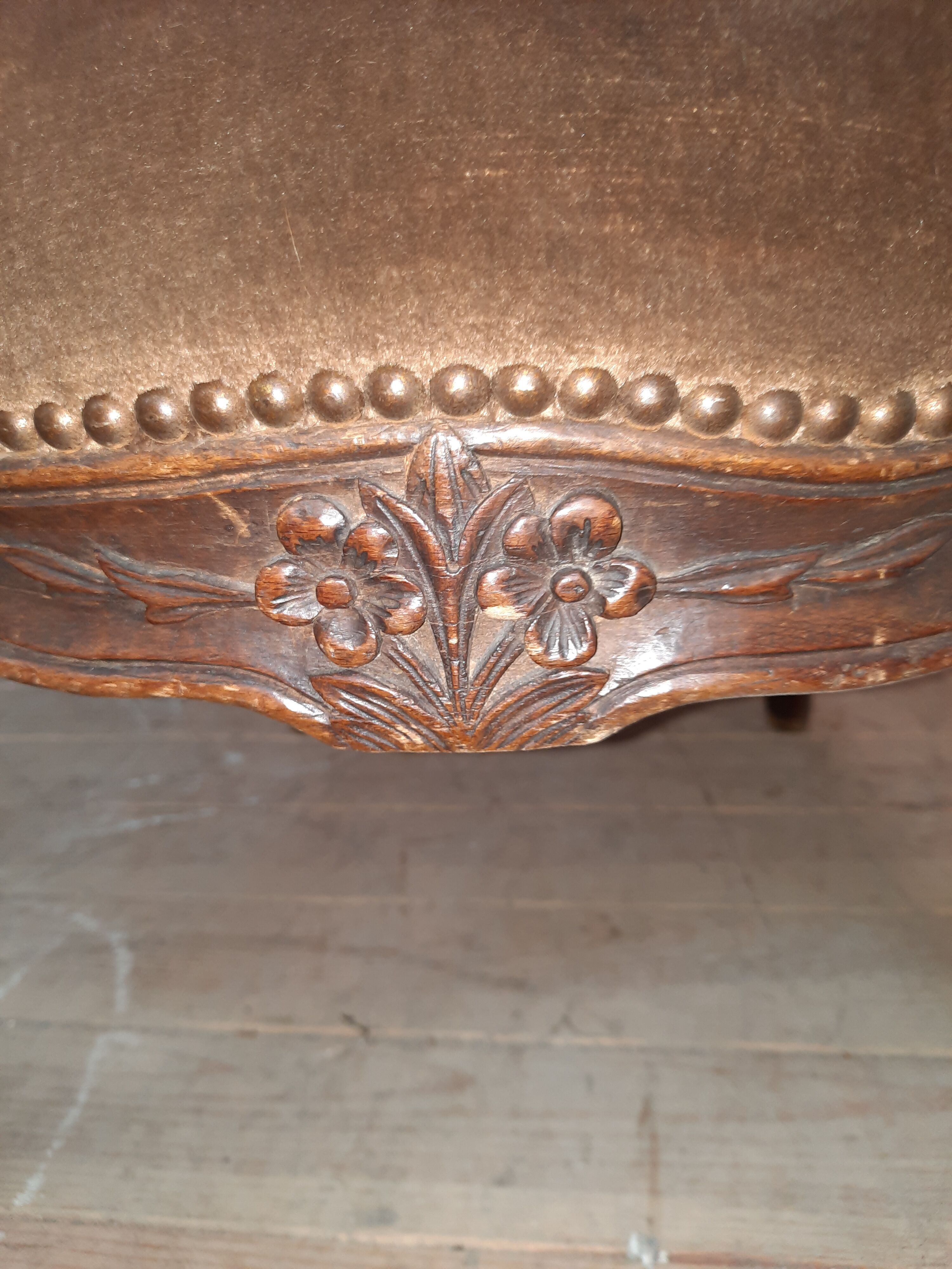 Pair of transition armchairs from the Louis XV Louis XVI eras