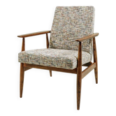 Scandinavian armchair multicolore knitting Boho style design by H.Lis