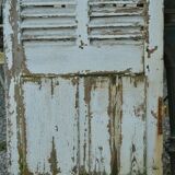 Door with shutter slats