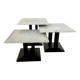 Italian design nesting marble coffee table set from the 70s vintage