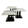 Italian design nesting marble coffee table set from the 70s vintage