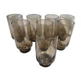 Set of 1970s orangeade glasses
