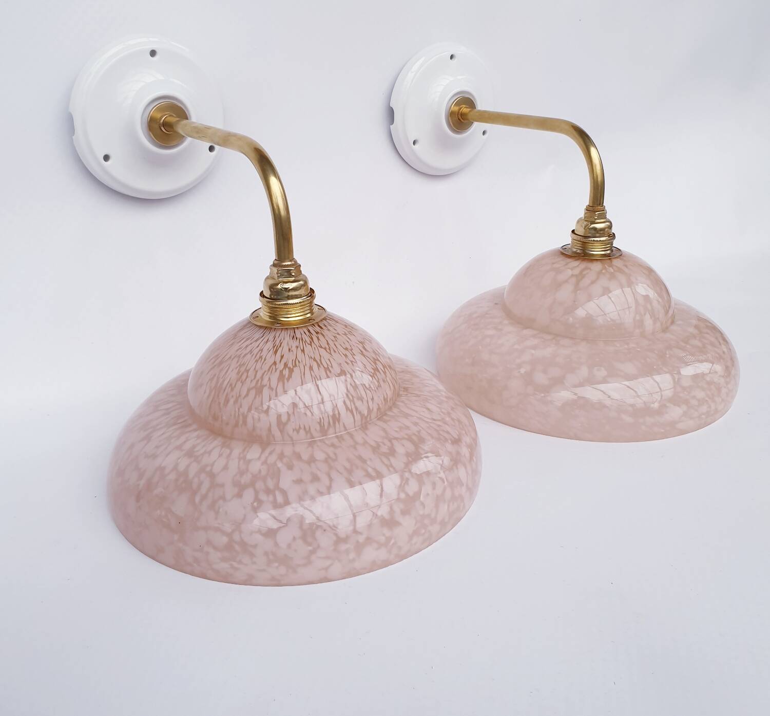 Swan neck and Clichy glass wall lights