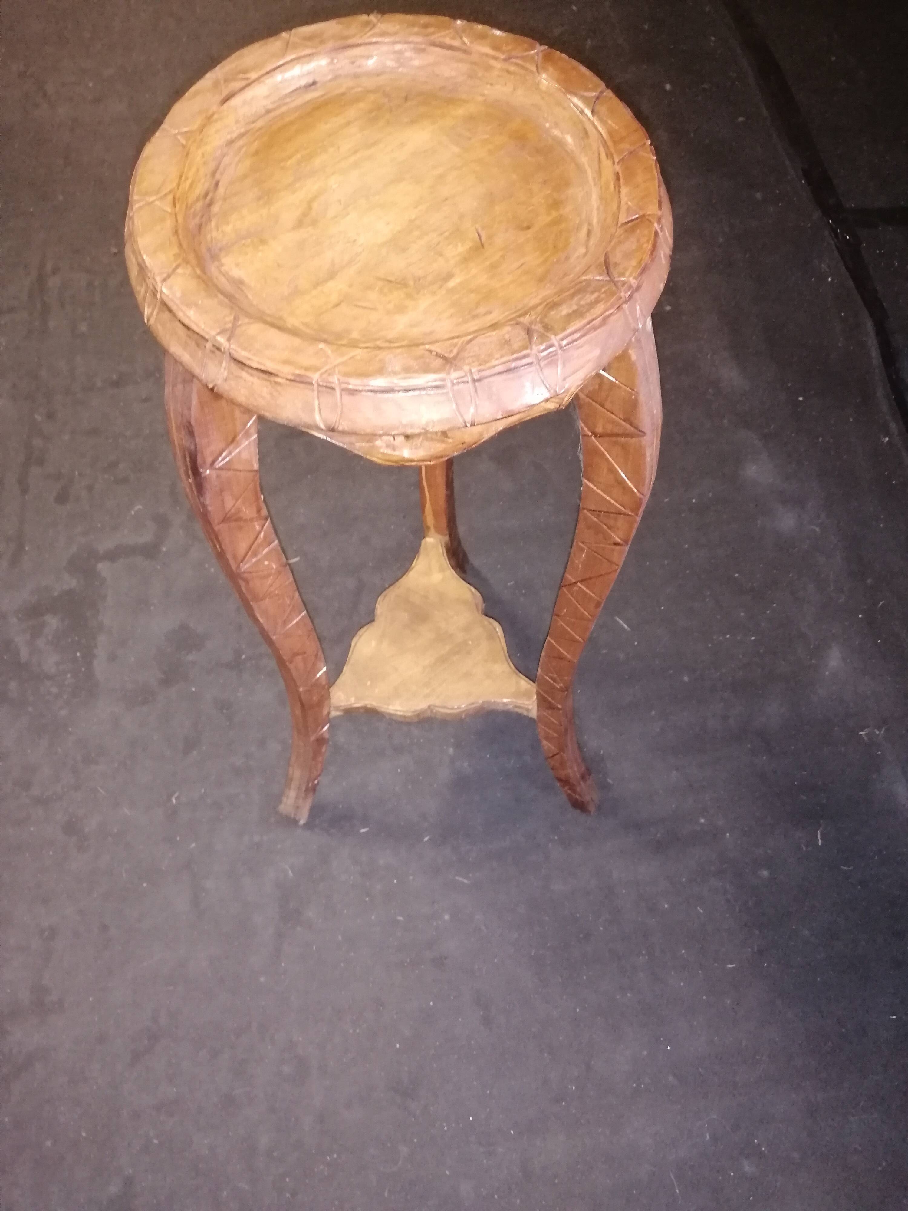 Old wood side table