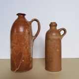 2 bottles in enamelled stoneware