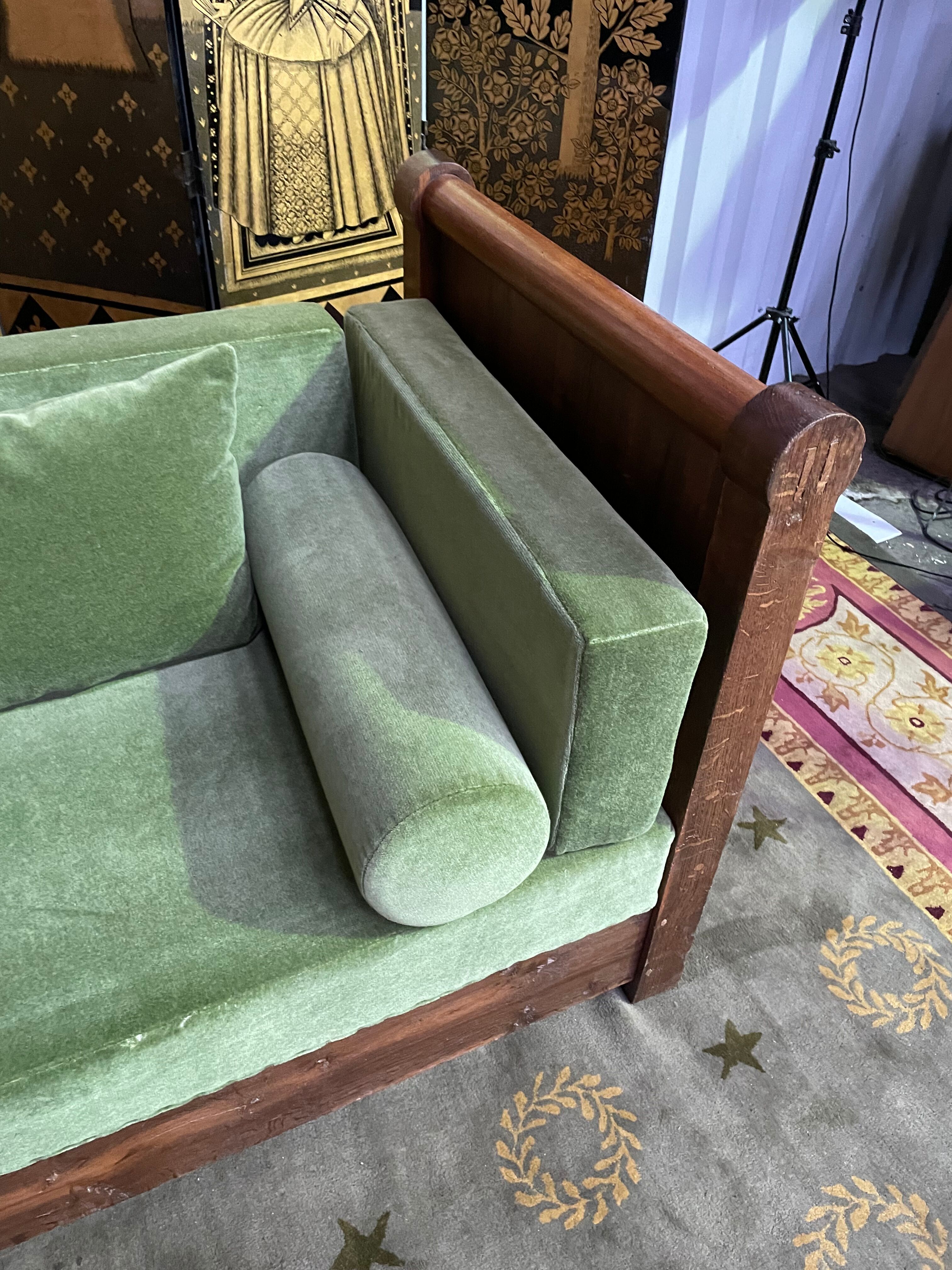 Lit de repos Empire velours vert