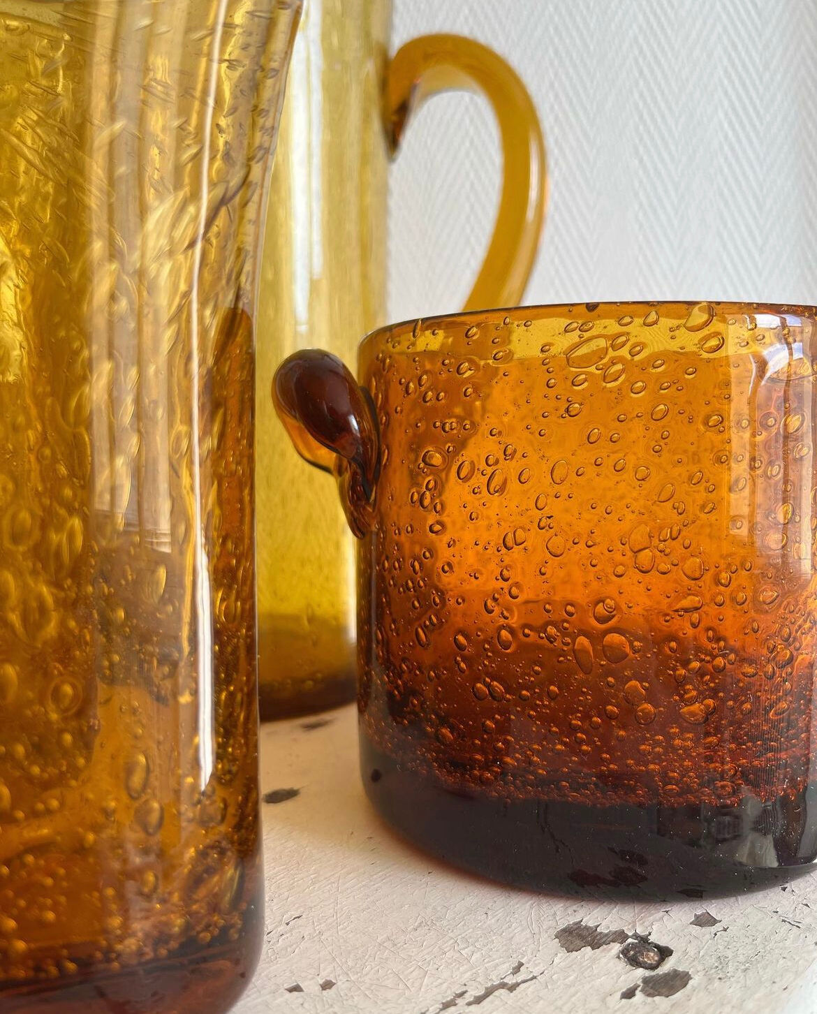 Biot bubble glass orangeade service