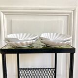 Empty scallop cups ceramic pockets