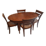 Table à manger ovale et 4 chaises