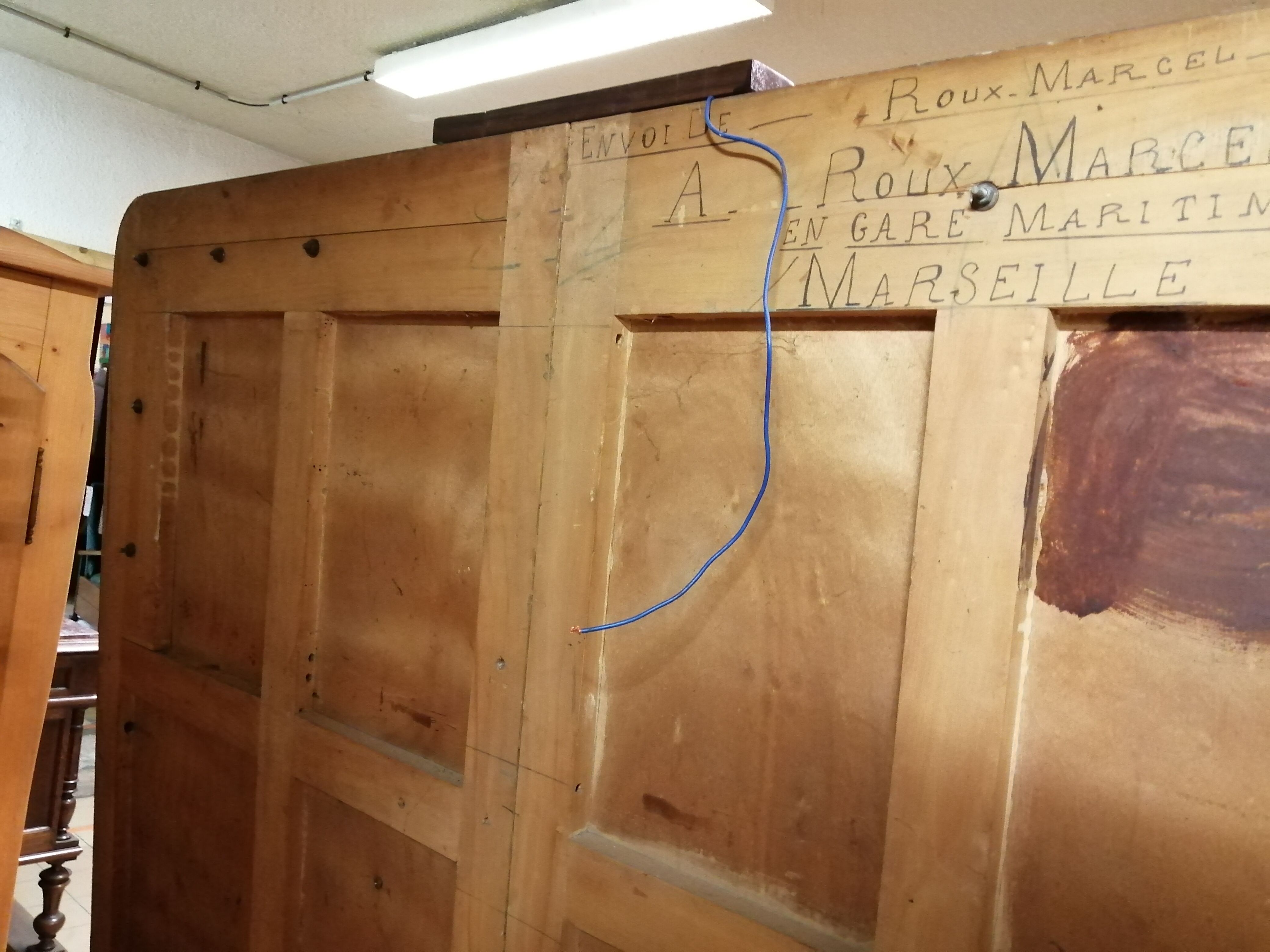 Atypical wall entrance coat rack, 50s