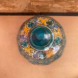 Ancienne Jarre A Beurre Jobbana Maroc Faïence Polychrome XIXÈME Vintage #B083
