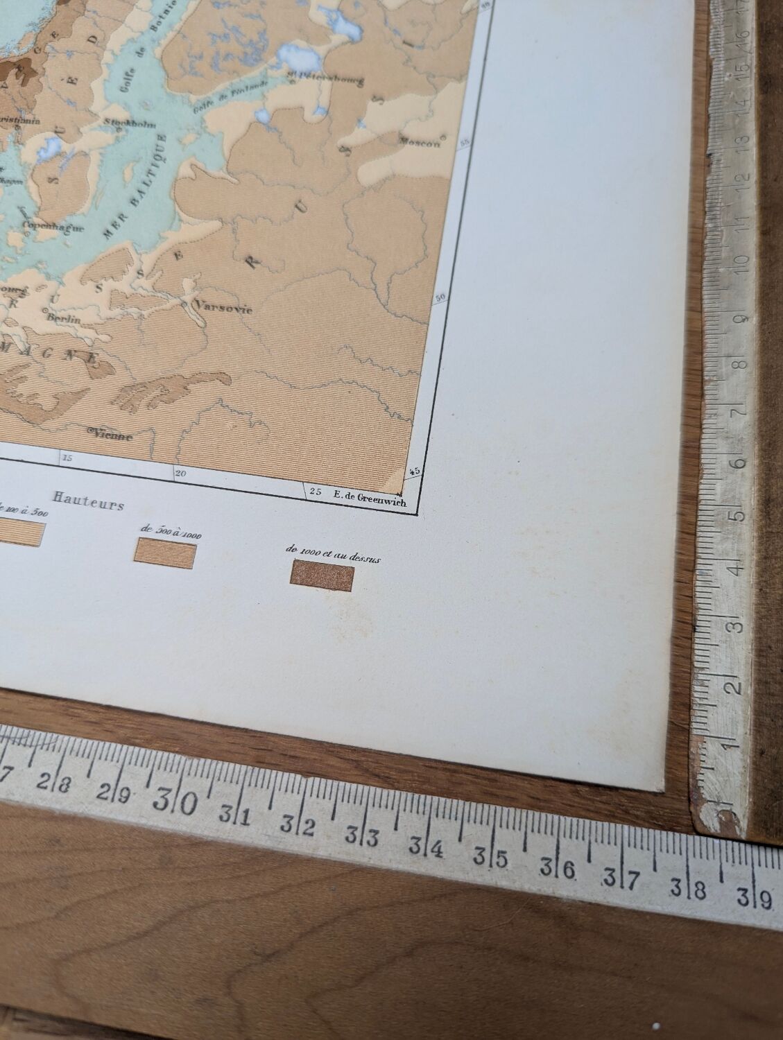 The North Atlantic, original map printed in 1879.