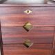 Small Italian wooden desk with brass details.
