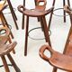 Grand ensemble de tabourets de bar espagnols, vendus à l'unité