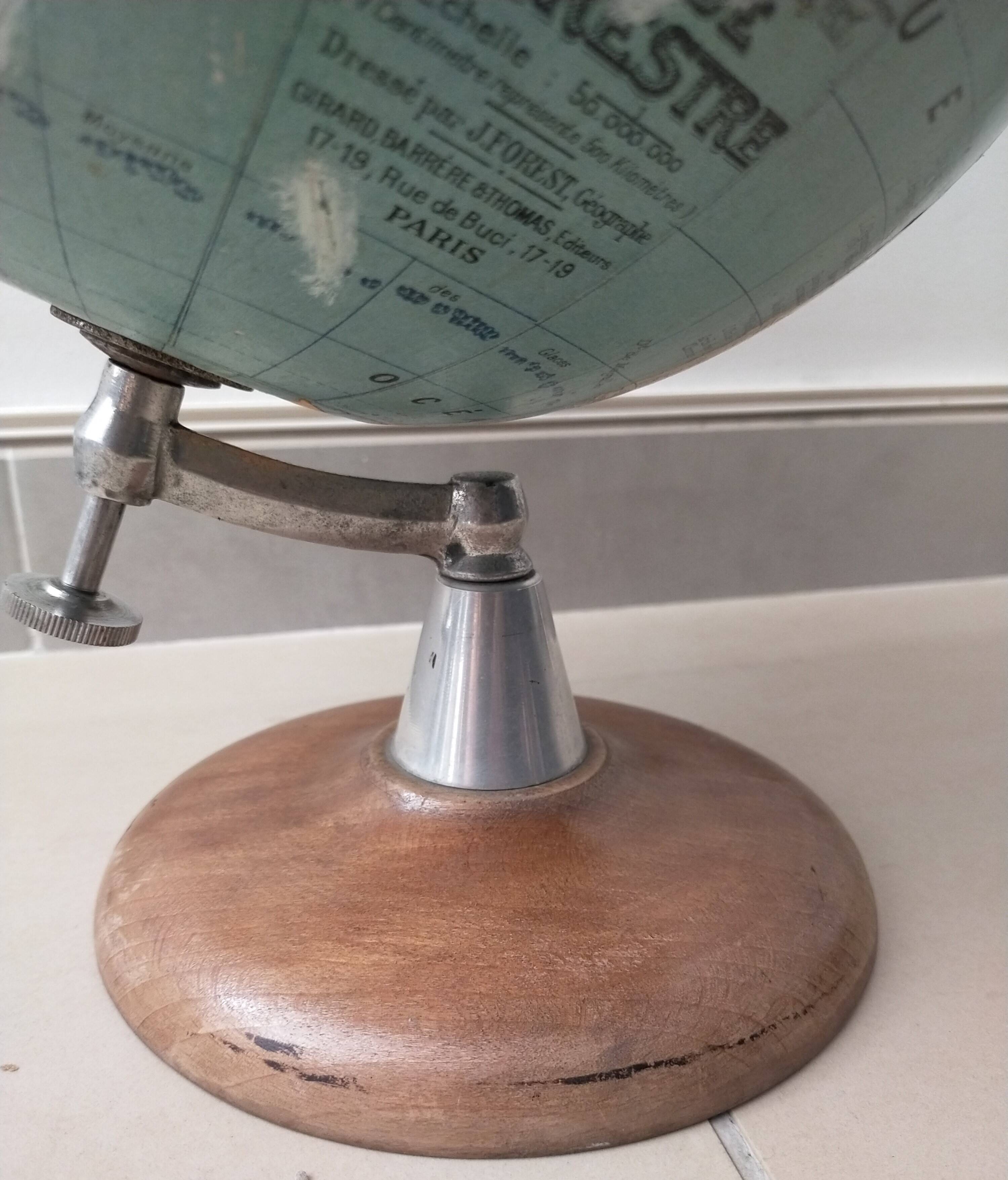 Terrestrial globe drawn by j forest edited by girard barrere & thomas