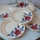 Set of 5 flat plates Moulin des Loups