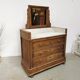 Commode coiffeuse 1900 en chêne et marbre