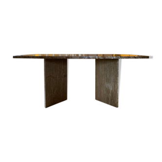 Travertine dining table