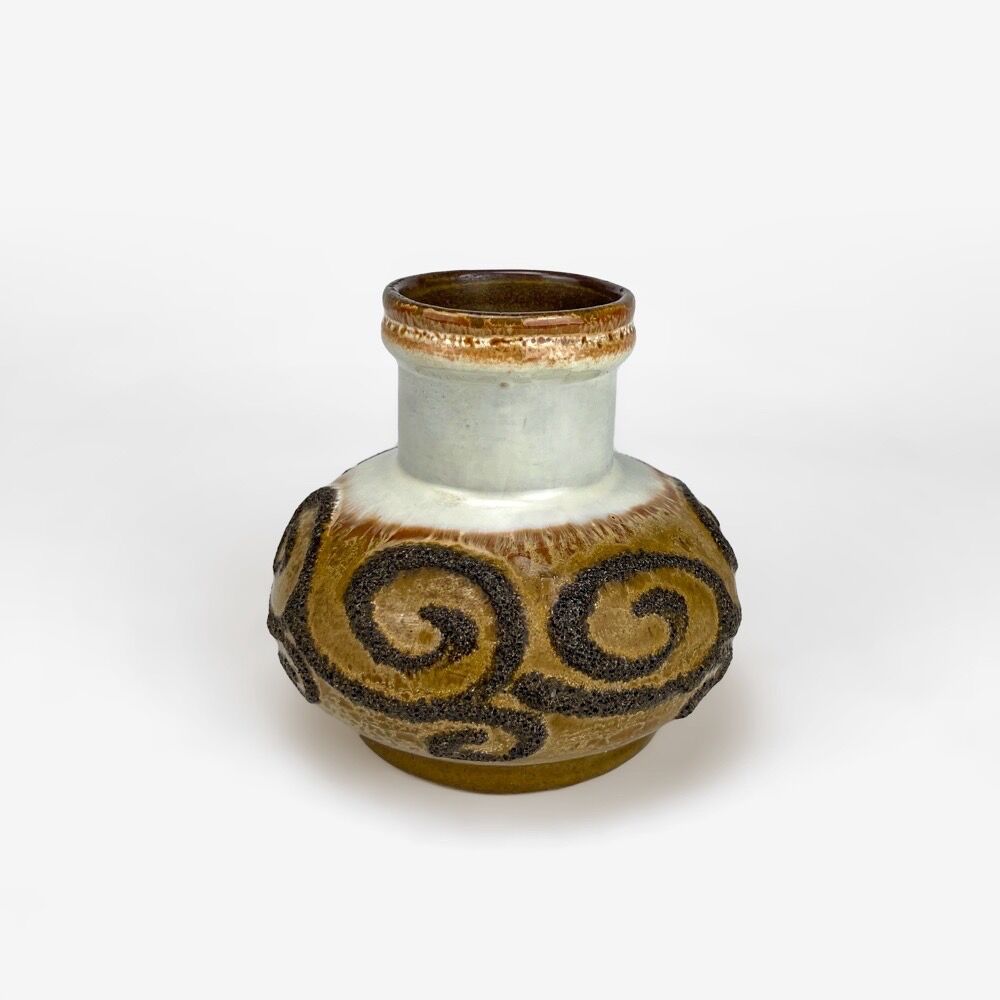 Vase céramique Fat Lava Strehla vintage
