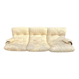 Marsala couch 3-seater cream leather Ducaroy for Linge roset