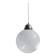 White Murano Glass Globe Pendant Lamp with Chrome Top – 1960s Space-Age, XL Mid-Century Ceiling Light