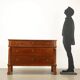 Commode de restauration ancienne en noyer 3 tiroirs '800