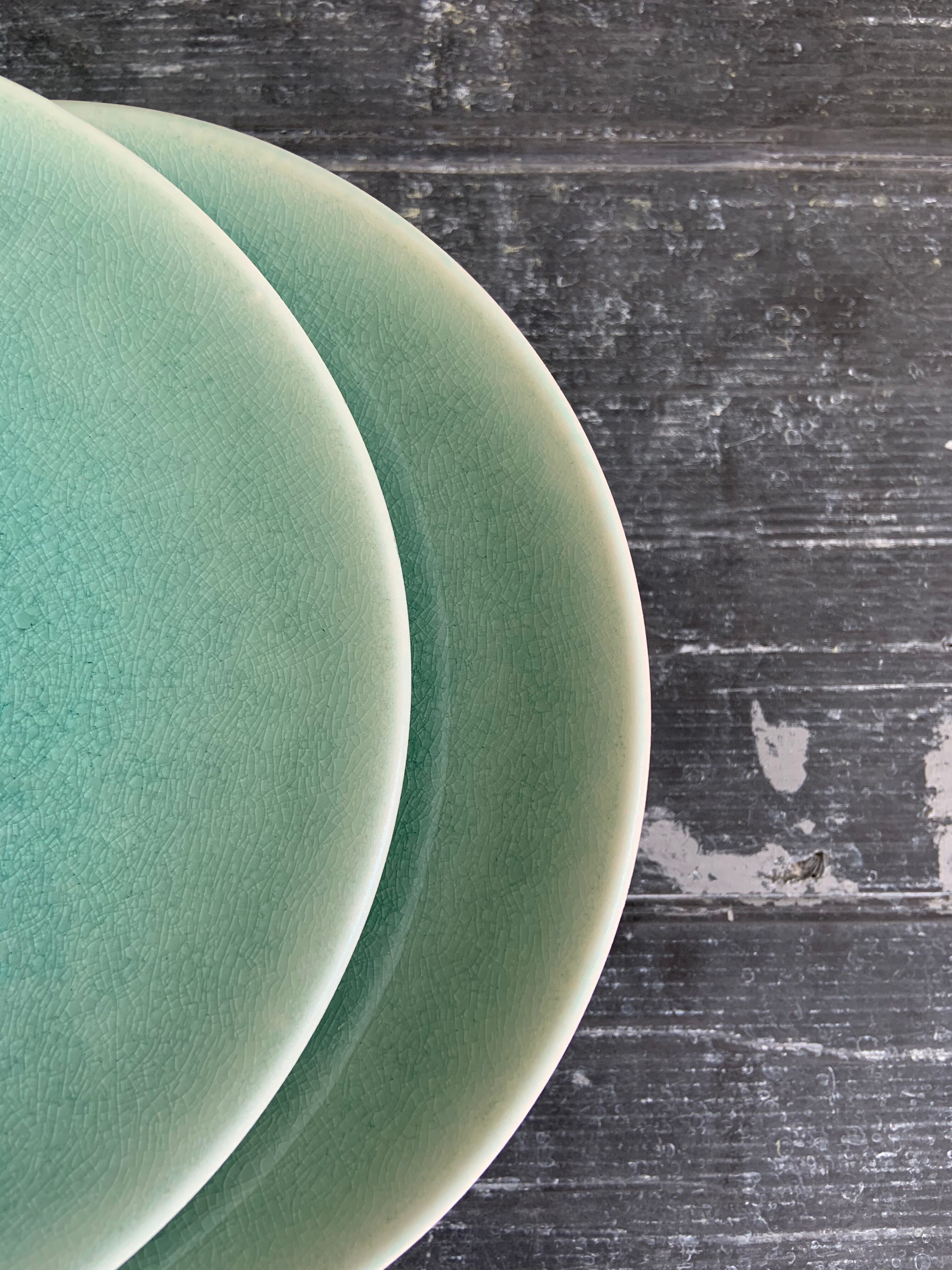 Dessert plates jars tourron aqua