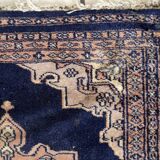 Handmade vintage Uzbek Bukhara rug 64cm x 65cm 1960s - 1C1176