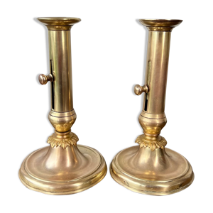 duo de bougeoirs en laiton