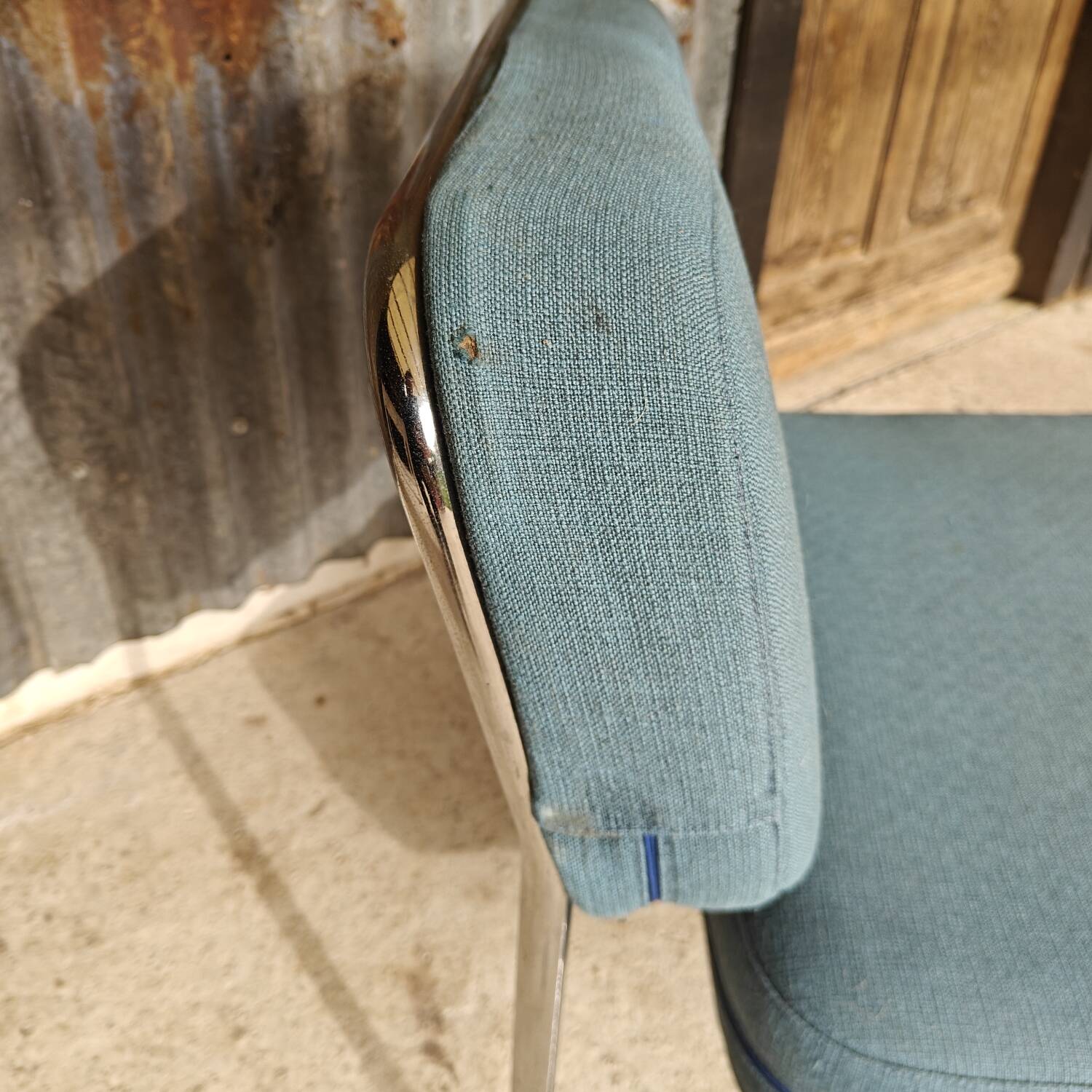 1970s tubular armchair