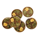 Assiettes à dessert Sarreguemines barbotine