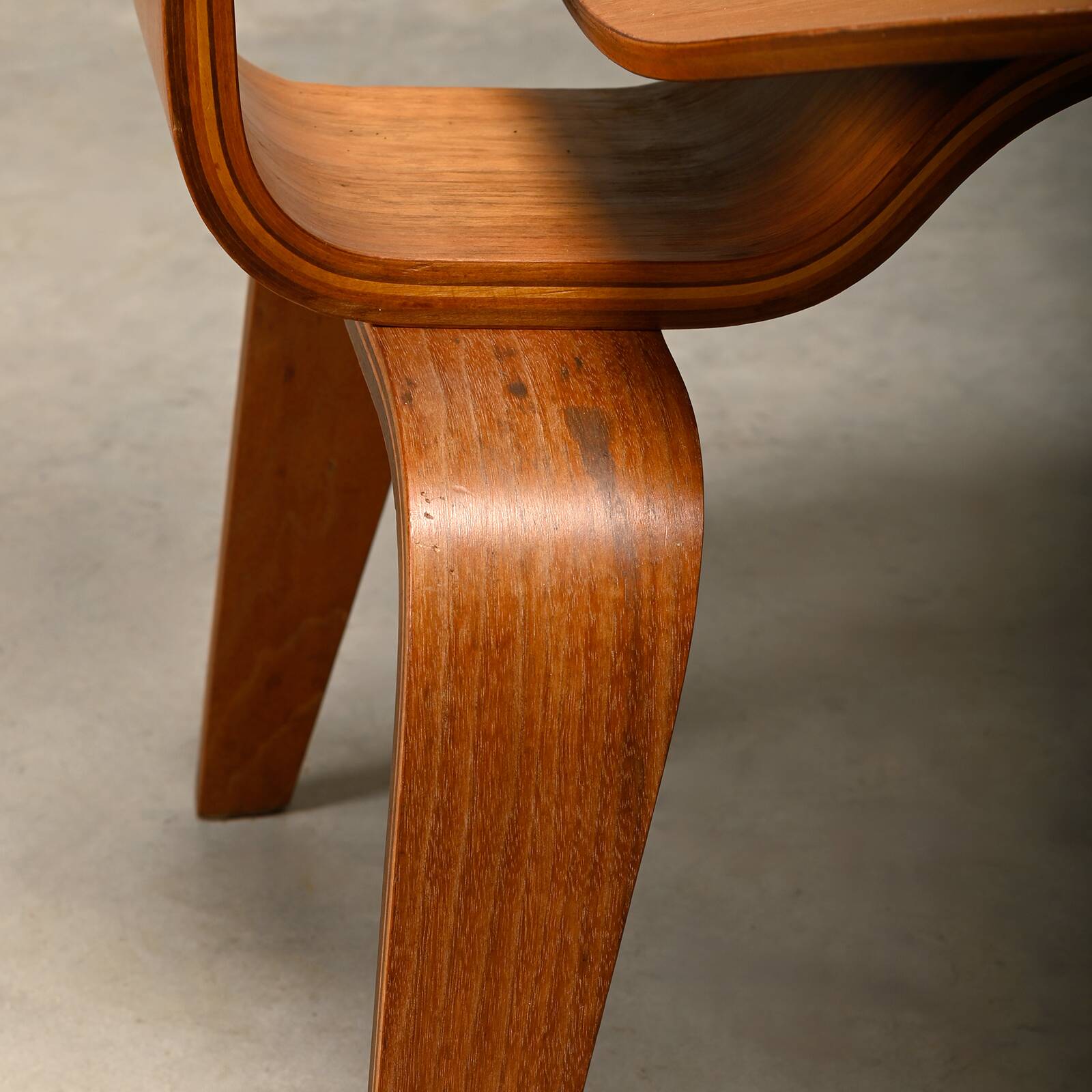 Charles and Ray Eames Early DCW Walnut Plywood Dining Chairs Herman Miller