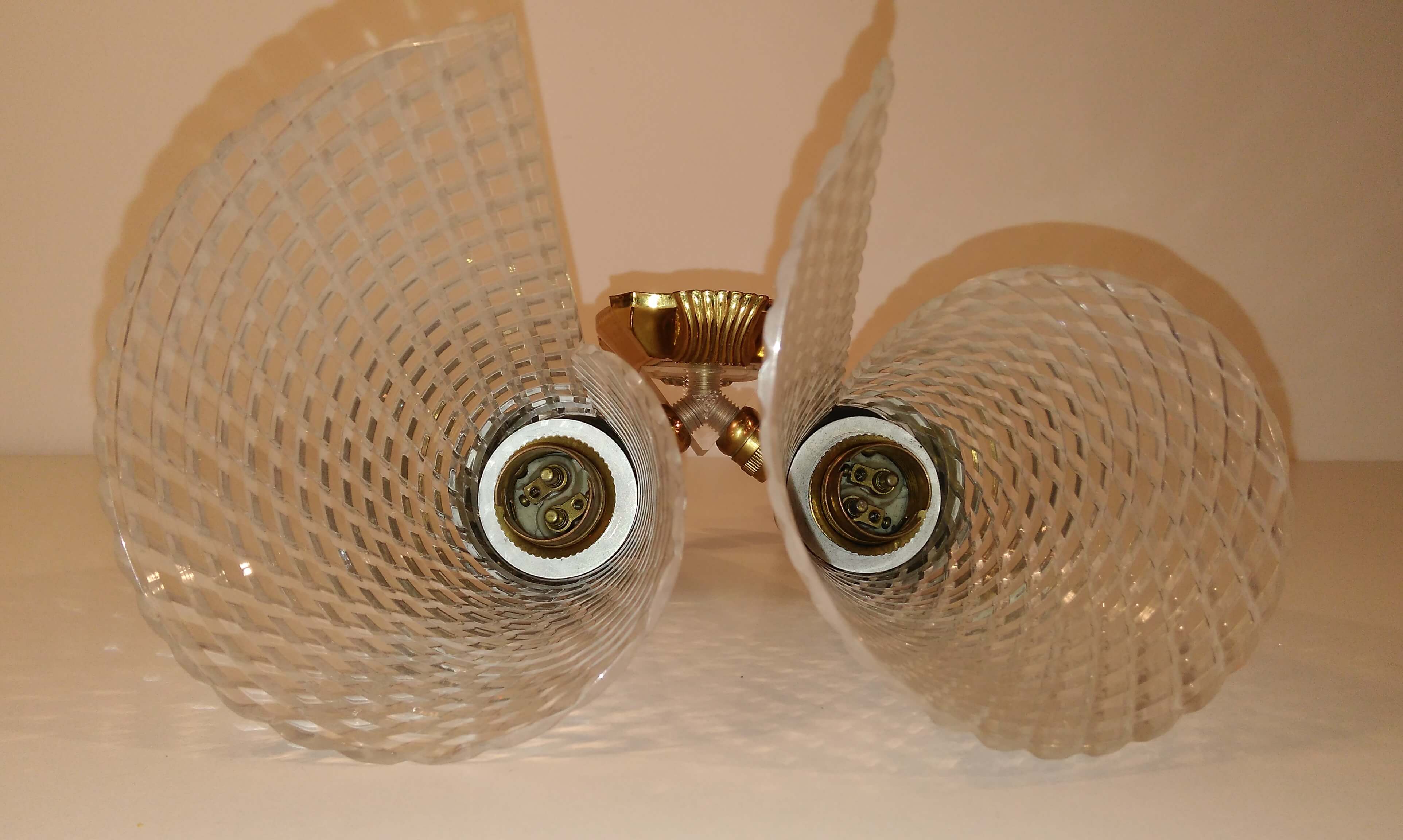 Double vintage fire wall light