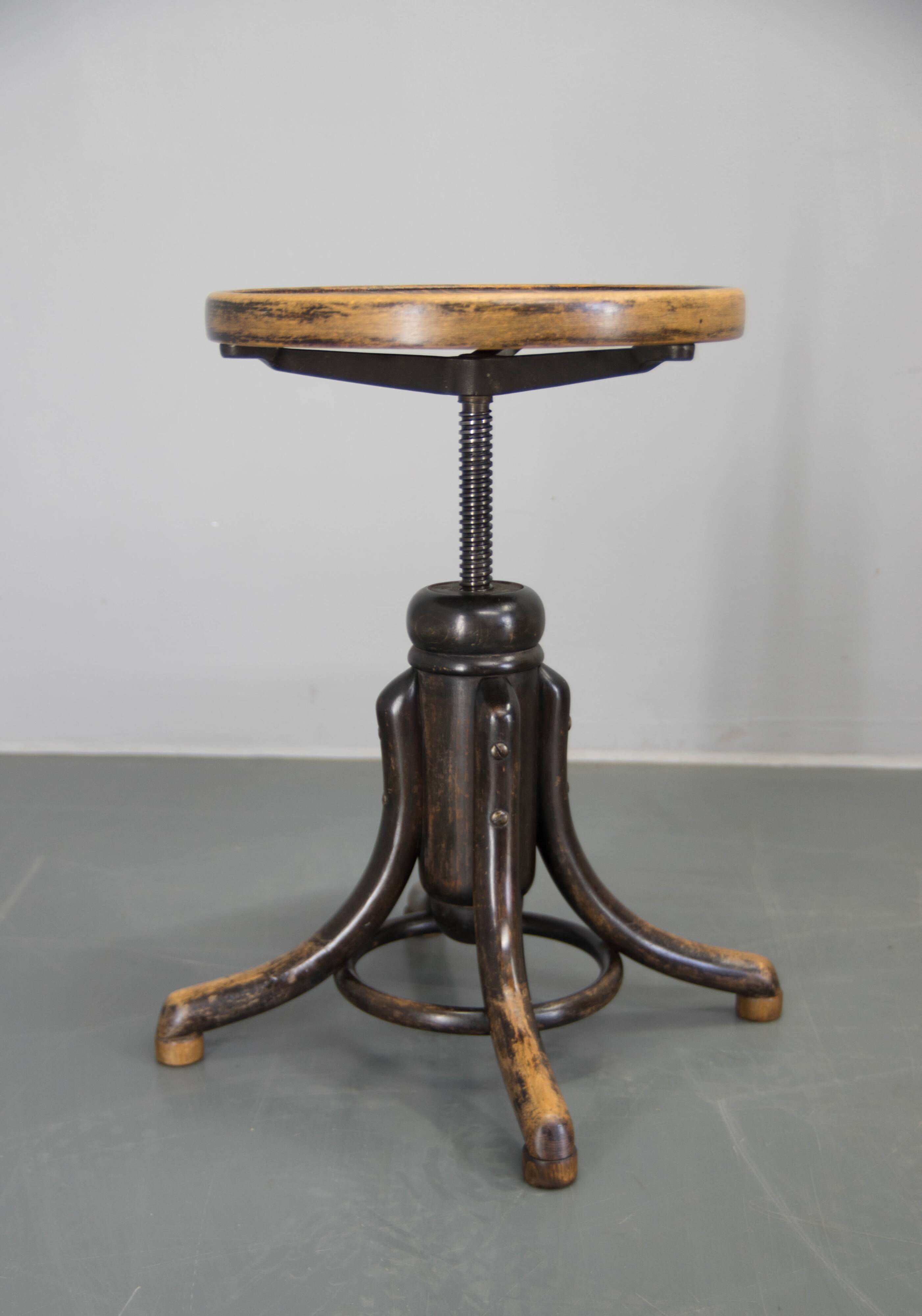 Tabouret de piano, Thonet, années 1920